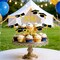 48Pcs Class of 2026 Graduation Cupcake Toppers - Pre-Assembled Black and Gold Food Picks - Glitter Grad Cap, Diploma & 2026 Dessert Decorations for High School and College Parties